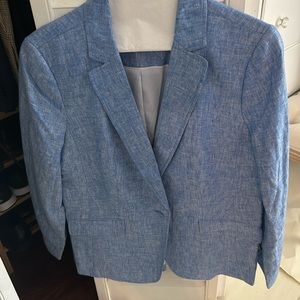 Talbots chambray linen jacket